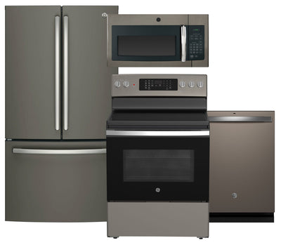 GE 4-Piece Kitchen Appliance Package - Slate | Ensemble de 4 électroménagers GE pour la cuisine - ardoise