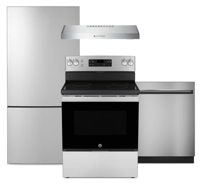 GE 4-Piece Kitchen Appliance Package – Stainless Steel  | Ensemble de 4 électroménagers GE pour la cuisine - acier inoxydable