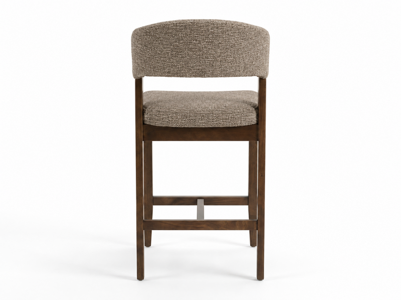 Gia Counter-Height Stool with Polyester Leather Fabric, 24\"H – Brown