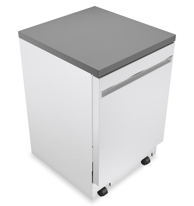 GE 24\" 54 dBA Portable Top-Control Dishwasher with Piranha Hard Food Disposer - White - GPT225SGLWW