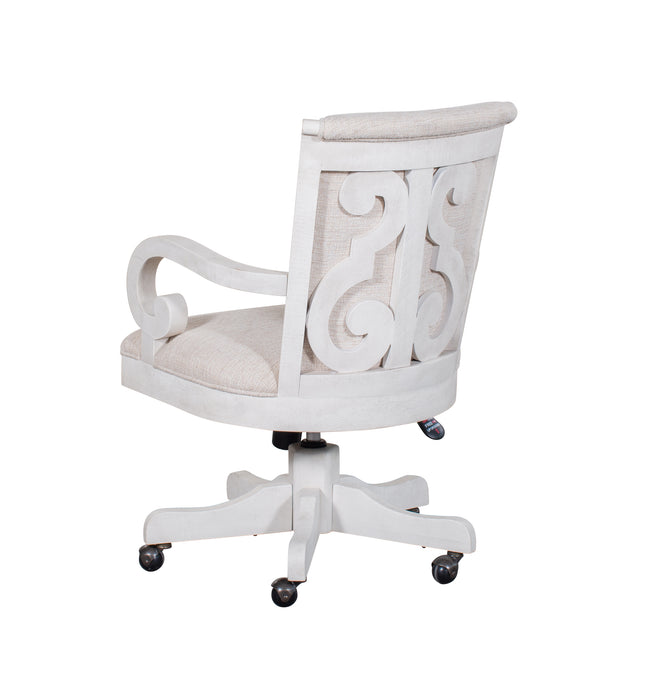 Milson 22.5\" Upholstered Chair with Casters - Alabaster