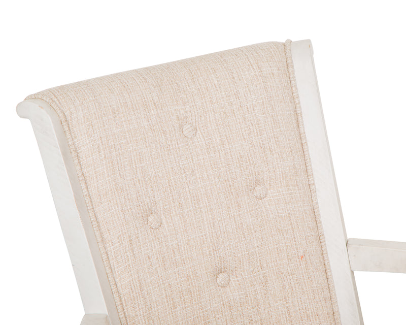 Milson 22.5\" Upholstered Chair with Casters - Alabaster