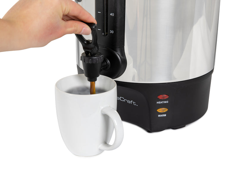 Homecraft 100-Cup Coffee Urn and Hot Beverage Dispenser Coffee Maker - HCCU100SS