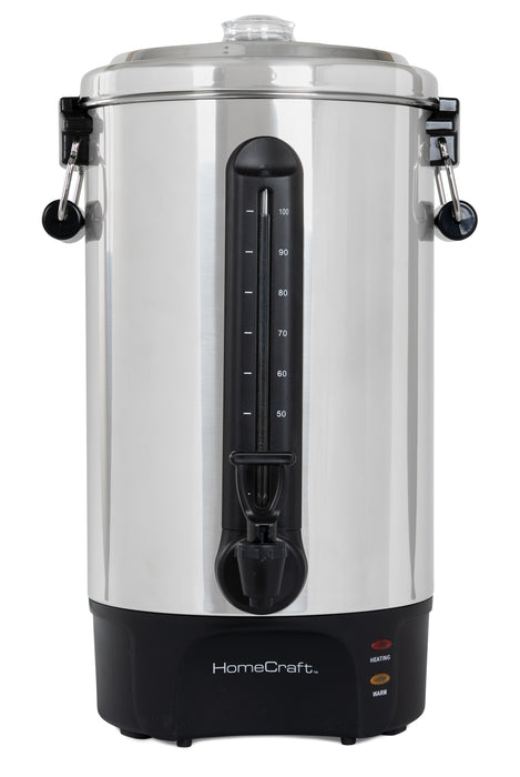 Homecraft 100-Cup Coffee Urn and Hot Beverage Dispenser Coffee Maker - HCCU100SS