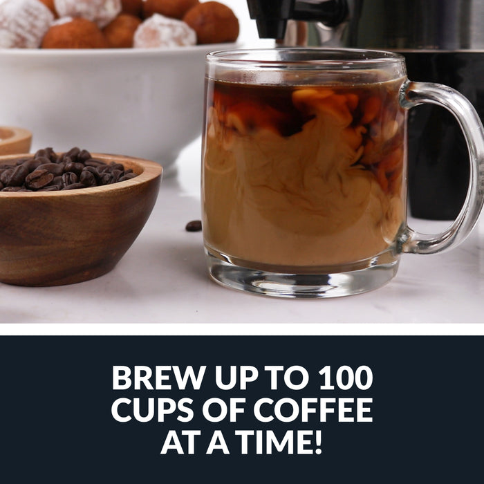 Homecraft 100-Cup Coffee Urn and Hot Beverage Dispenser Coffee Maker - HCCU100SS