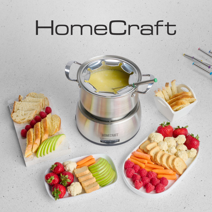 Homecraft 8-Cup Stainless Steel Electric Fondue Set - HCFP8SS