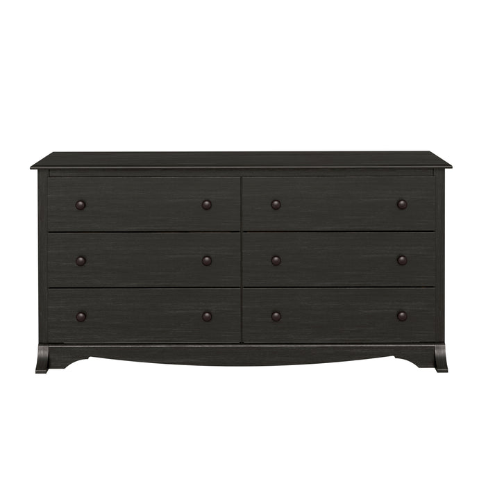 Jade 6-Drawer Chest - Washed Black