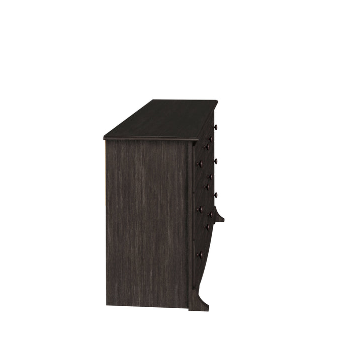 Jade 6-Drawer Chest - Washed Black