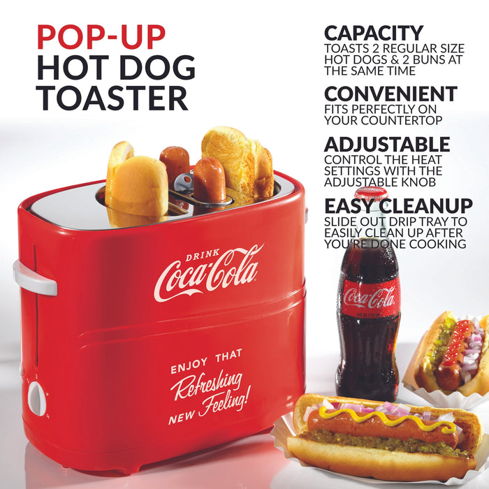 Nostalgia Coca-Cola® Pop-Up Hot Dog Toaster - HDT600COKE