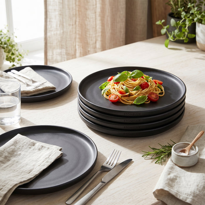 Lisbon Stoneware Dinner Plates, Set of 4 