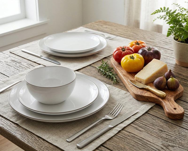 S&CO Home Royale 12-Piece Porcelain Dinnerware Set, Service for 4