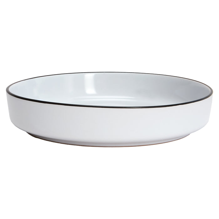 Cena Home Bistro Dinner Bowls, Set of 4, 7.8-inch Stoneware Pasta and Salad Bowls