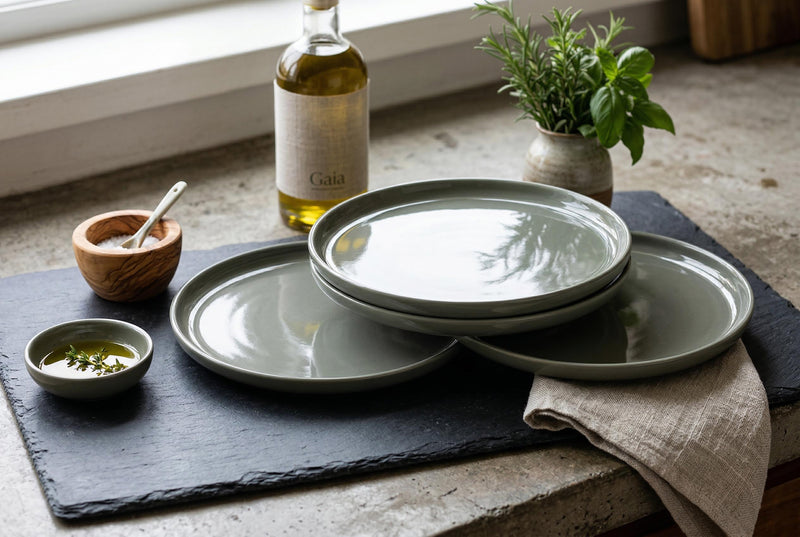 Gaia Stoneware Dinner Plates, Set of 4 (10.5-Inch)
