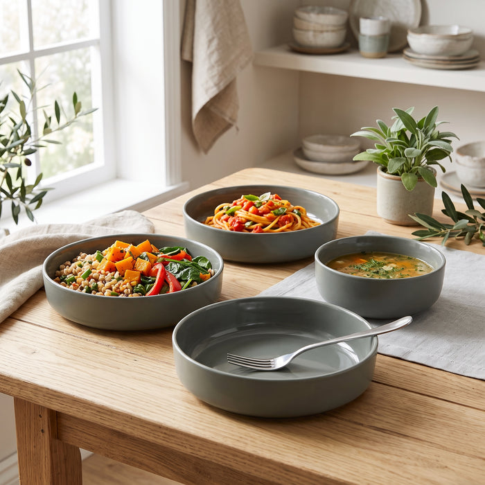 Gaia Stoneware Dinner Bowls, Set of 4