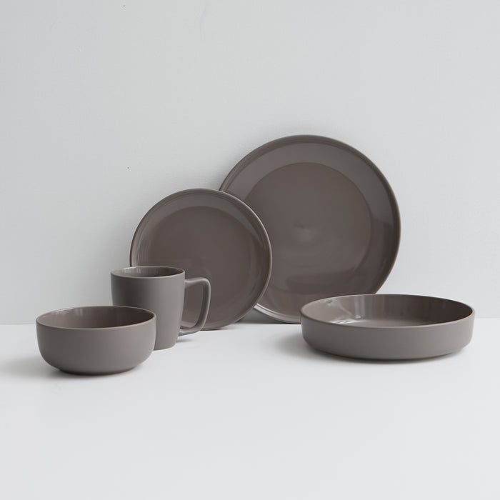 Gaia Stoneware Dinner Bowls, Set of 4, 22cm (8.6-inch) 