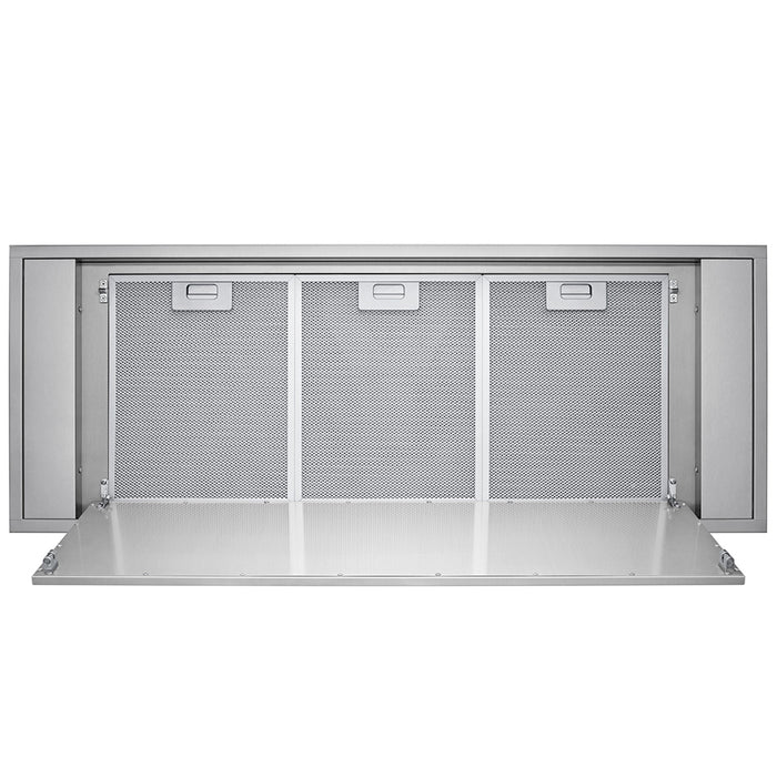 Victory Stainless Steel Flush Ceiling Mount Range Hood with LED Backlight - Horizon-Glow