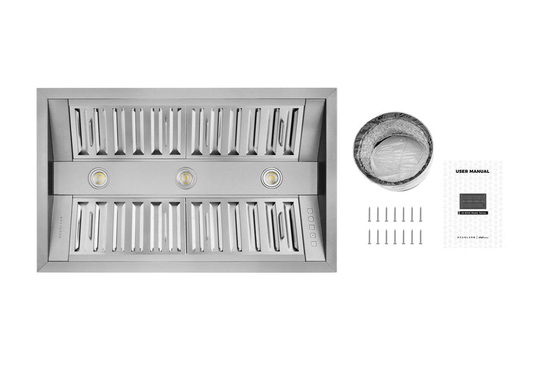 Hauslane Pro-Style 34\" IN-R300 Built-In Range Hood - IN-R300SS-34