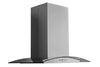 Hauslane 30\" Glass Canopy Island Range Hood - IS-200SS-30