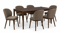 Ivy 7pc Dining Set with Table & 6 Chairs, 60