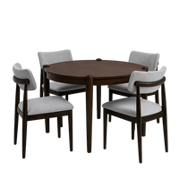 Ivy 5pc Dining Set with Table & 4 Ren Chairs, 42