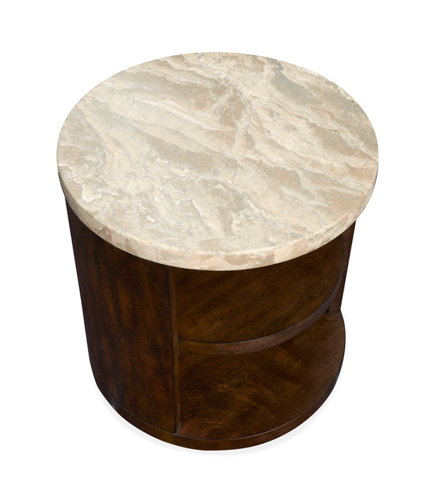 Jenkins 22\" End Table with Storage - Burnt Umber 