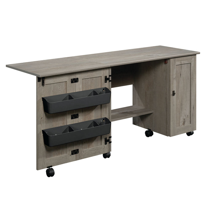 Brett 40.08” 3 Shelf Sewing and Craft Cart with Casters – Mystic Oak