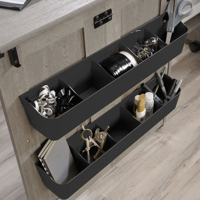 Brett 40.08” 3 Shelf Sewing and Craft Cart with Casters – Mystic Oak