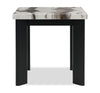 Carra 22" Modern End Table with Marble-Look Top - Black | Table de bout moderne Carra de 22 po avec dessus en imitation de marbre - noire