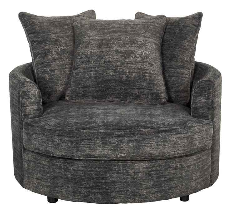 Made in Canada Sofa Lab Customizable Cuddler 48\" Fabric Accent Chair – Plush Charcoal 