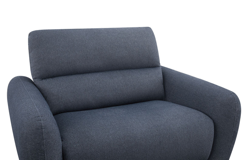 Cindy Crawford Home Kailyn 54\" Fabric Power Reclining Chair with Power Headrest - Indigo