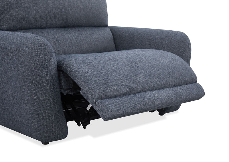 Cindy Crawford Home Kailyn 54\" Fabric Power Reclining Chair with Power Headrest - Indigo
