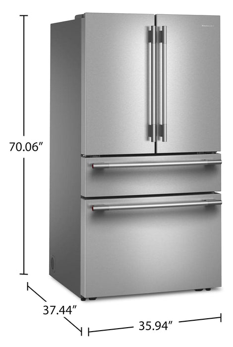 KitchenAid 30 Cu. Ft. French Door Refrigerator - PrintShield Stainless Steel - KRMF336SPS 