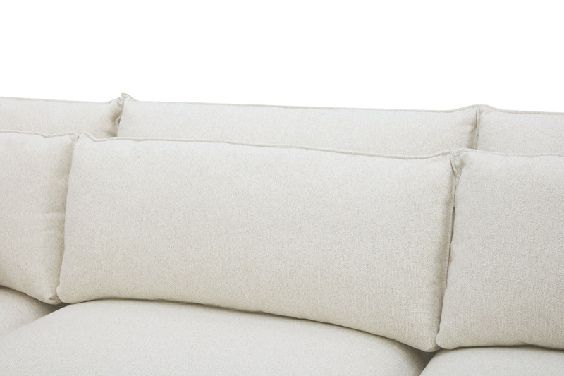 Palisade 6-Piece Fabric Sectional with Flip Top Storage Console and Accent Pillows - Sand