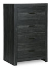 Soren Bedroom Chest of Drawers, 4-Drawer, 32\"W x 45\"H - Graphite Grey