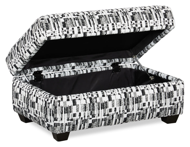 Made in Canada Customizable Sofa Lab Trunk 39\" Fabric Storage Ottoman – Noir Accent Fabric