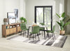 Arlo Dining Chair with Cushion Fabric Tufted Seat & Back, Metal – Green | Chaise de salle à manger Arlo en métal avec siège et dossier coussinés capitonnés en tissu - verte
