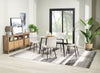 Arlo Dining Chair with Cushion Fabric Tufted Seat & Back, Metal – Grey | Chaise de salle à manger Arlo en métal avec siège et dossier coussinés capitonnés en tissu - grise