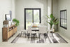 Arlo Dining Chair with Cushion Fabric Tufted Seat & Back, Metal – Grey | Chaise de salle à manger Arlo en métal avec siège et dossier coussinés capitonnés en tissu - grise