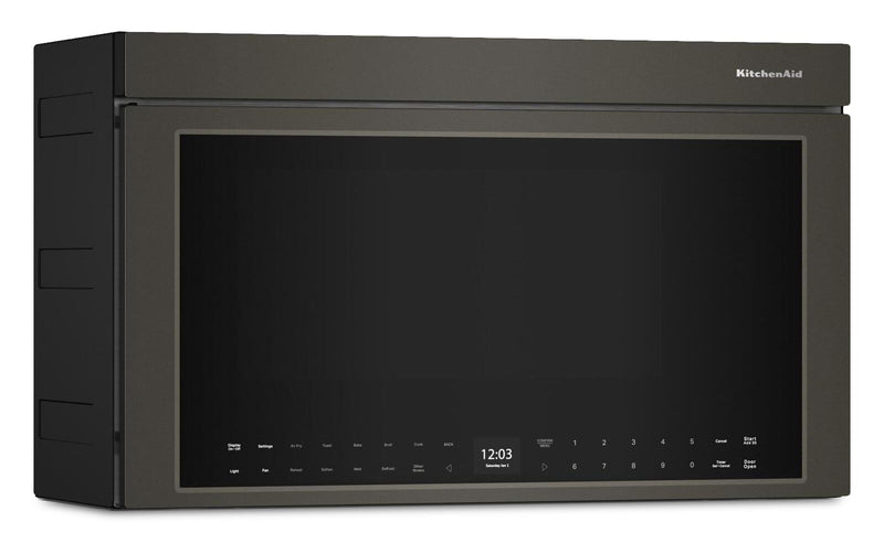 KitchenAid Multifunction Smart Flush Mount Over-the-Range Microwave Oven - Black Ore - YKMMF530PBE