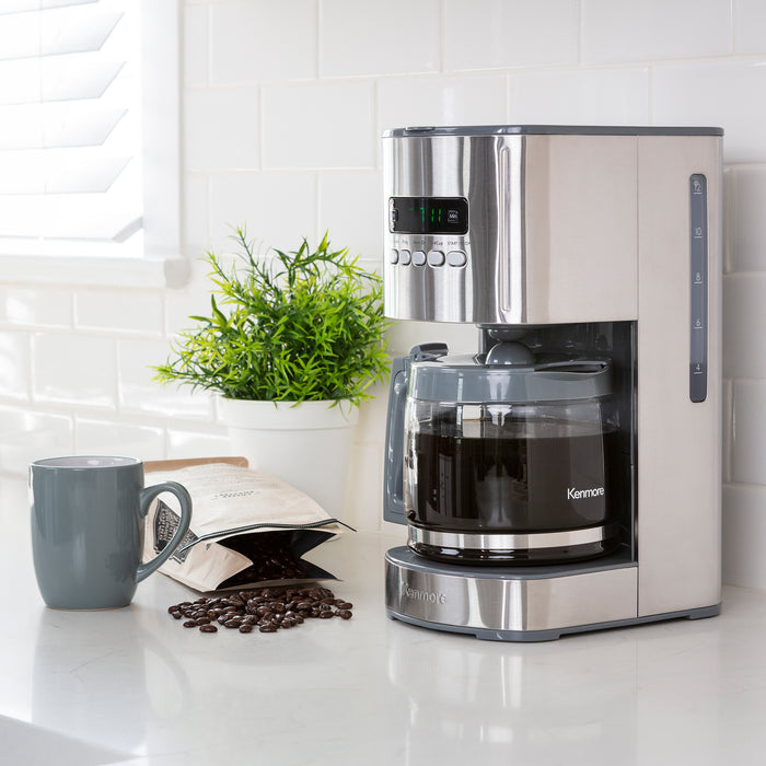 Kenmore Aroma Control 12-Cup Programmable Coffee Maker with Digital Display - KKCM12S