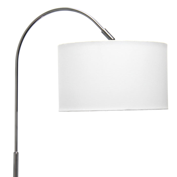 Simple Designs Arched Floor Lamp - Brushed Nickel