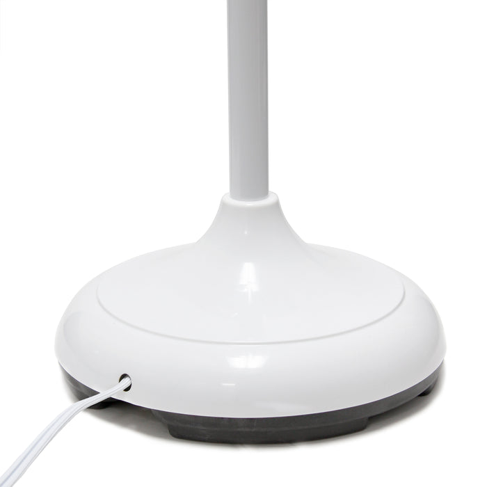 Simple Designs 67\" Contemporary Multi-Head Medusa 5-Light Adjustable Gooseneck Floor Lamp - Pink, White and Grey