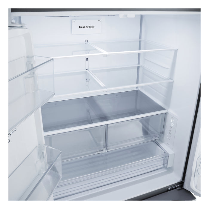 LG 36\" 27 Cu. Ft. Counter-Depth MAX® French 3-Door Refrigerator – Stainless Steel - LF27NCH10S