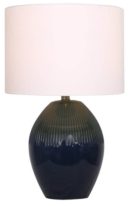 Kort & Co. Penelope 24\" Blue Ceramic Table Lamp