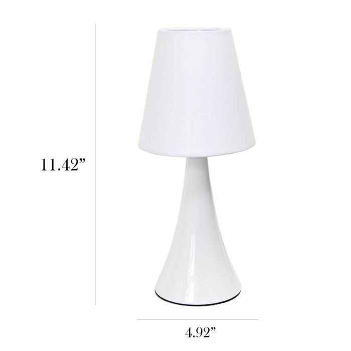 Simple Designs Valencia Colours 2-Piece Mini Touch Table Lamp Set - White