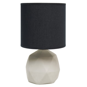 Simple Designs Geometric Concrete Lamp - Black