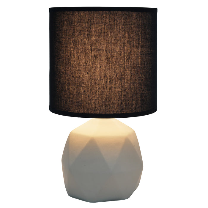 Simple Designs Geometric Concrete Lamp - Black