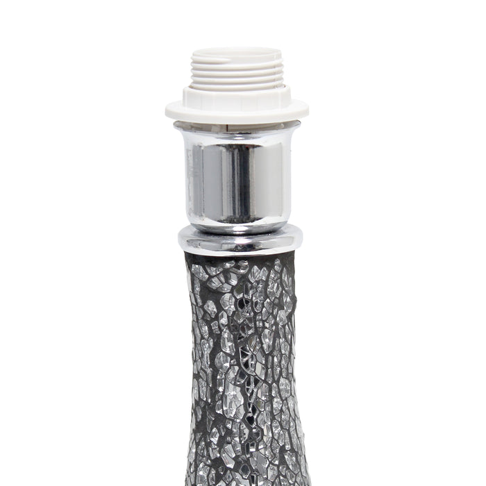 Simple Designs Mosaic Tiled Glass Genie Table Lamp - Black