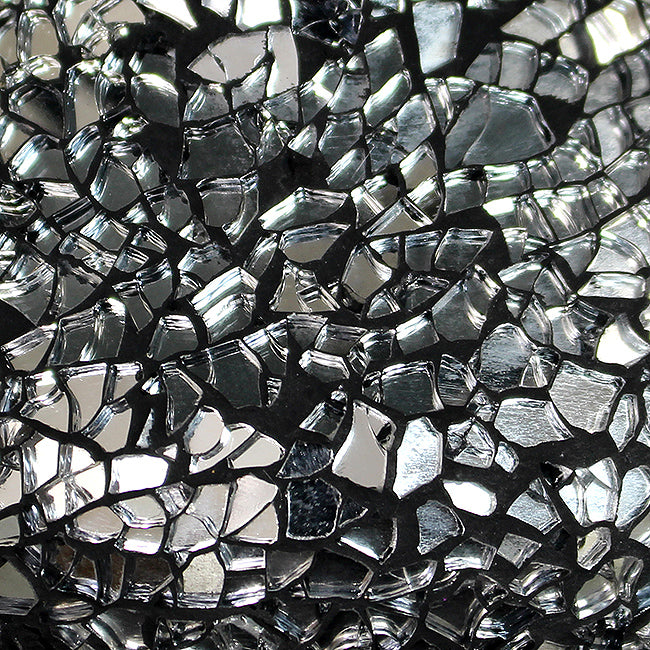 Simple Designs Mosaic Tiled Glass Genie Table Lamp - Black