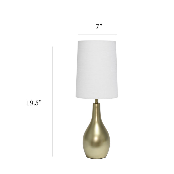 Simple Designs Tear Drop Table Lamp - Gold